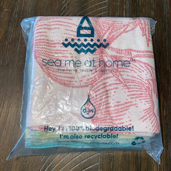 Sea me at home Jacquard Tea Towel 100% Turkish Cotton Set of 4 Garden Vegetables - Picture 4 of 7